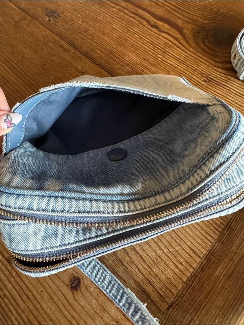 Coach Carey Crossbody Bag in Loved Denim Light Indigo CEK67 - Picture 11 of 14